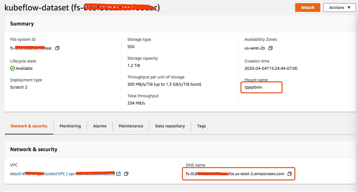 Amazon FSX Network Settings